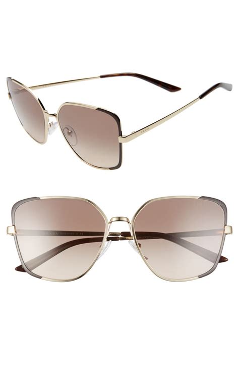 prada 59mm rectangular sunglasses